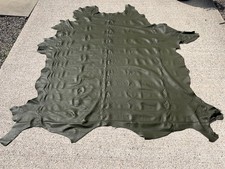 Khaki Green Leather Cow Hide 4.28m2