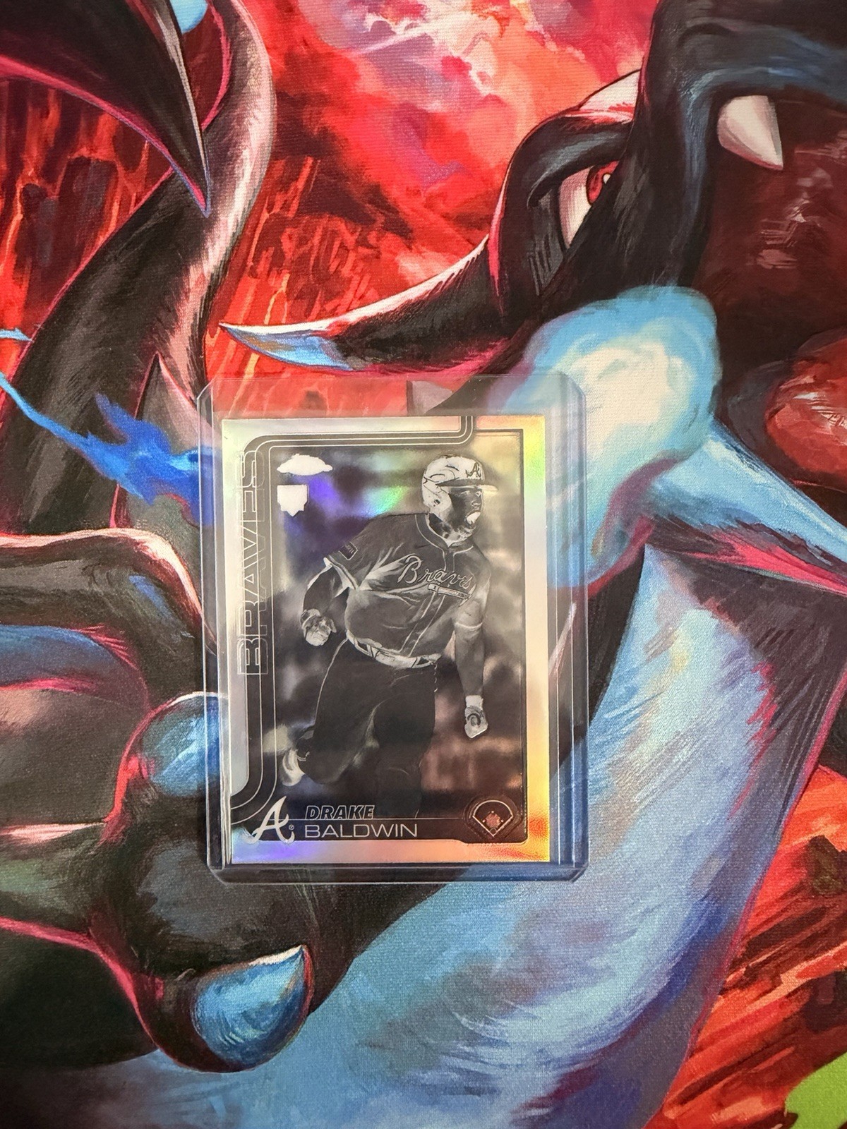 2025 TOPPS CHROME UPDATE DRAKE BALDWIN ROOKIE NEGATIVE REFRACTOR SP BRAVES USC96