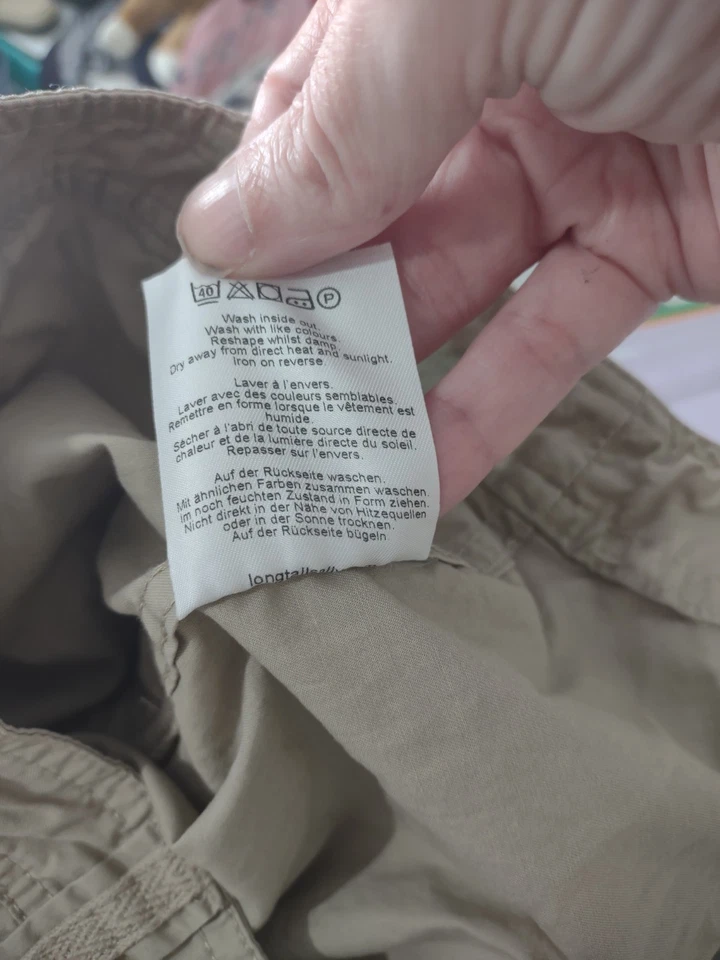 Pantalones largos altos Sally caqui 10 informales al aire libre Gorpcore campamento ligero Foto 4 de 4