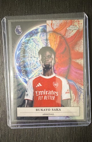 2025-26 Topps Chrome Premier League - Genius Chrome Bukayo Saka #GC-7