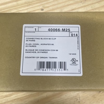 66 Clip Connecting Block Network Ports 25 Pairs Terminal Block 40066-M25 Taiwan