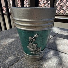 Silver Song Decorative Metal Planter Floral Medium Cone Devine & Killip 2007