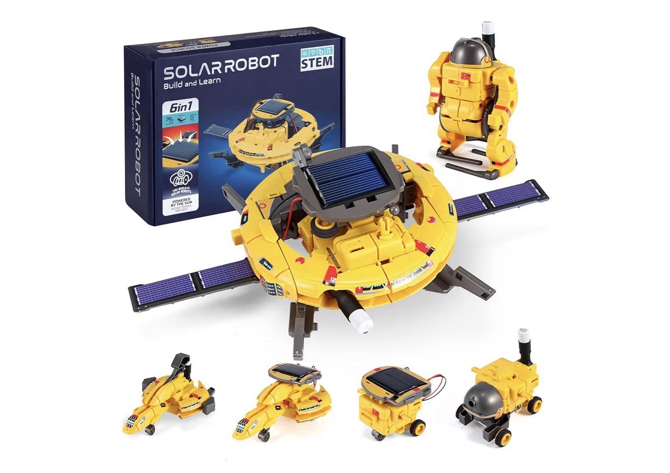 Cobfdha stem projects for kids age 8-12, science kits boys, solar yellow