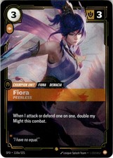 2025 Spiritforged Riftbound Fiora, Peerless 110a/221 League Splash Team LP — live eBay listing
