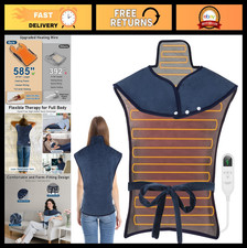 Large Electric Heating Pad for Neck, Shoulders  Back Pain Relief - 24"x34", 9 H
