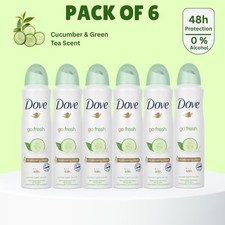 Dove Go Fresh Cucumber  Green Tea Antiperspirant Spray 48h Deo 150ml 6-Pack