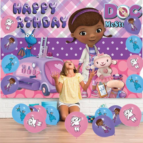 Doc McStuffins Forniture per Feste Set Piatti Palloncini Cake Topper Striscione - Foto 3 di 8