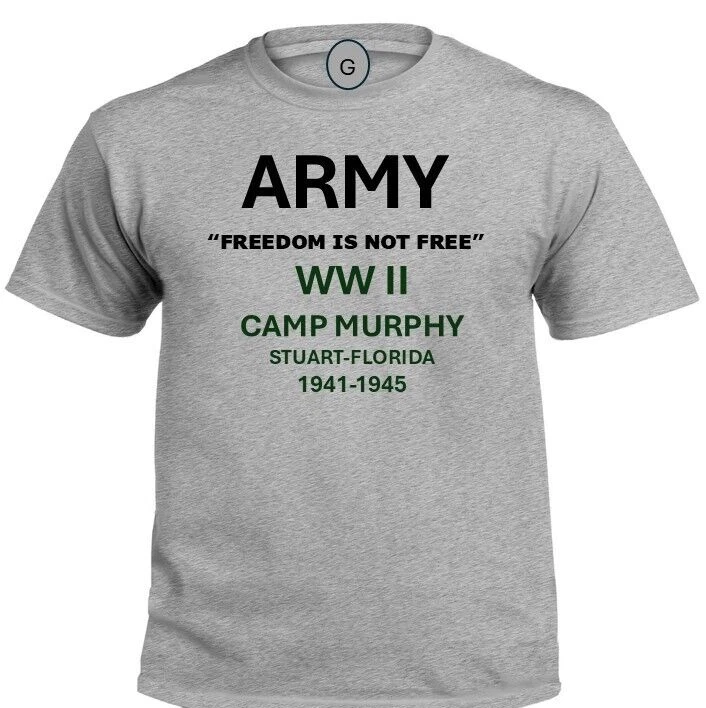 CAMP MURPHY*STUART-FLORIDA* 1941-1945*WW II*PT SHIRT. OFFICIALLY LICENSED
