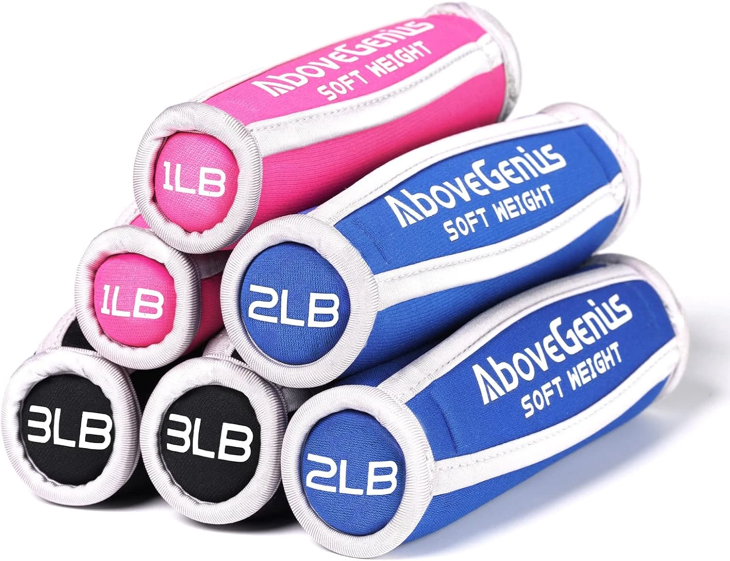 Hand Weights Set for Women&Men,Soft Dumbbells Set of 6(1Lb 2Lb 3Lb Each Pack) fo