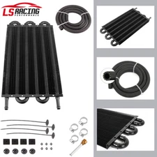 Oil Cooler Auto-Manual 6 Rows Aluminum Remote Transmission Radiator Converter