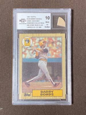 barry bonds game used bat