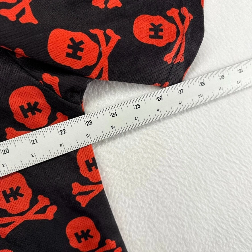 HK army Paintball Jersey Shirt Men's XL Black Red Skull Crossbones All Over - Image 4 of 4