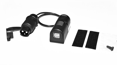 USB Ladekabel mit 3-Pol Traktor Stecker DIN 9680 auf USB-Aufbaudose 2x5V/2x2,5A