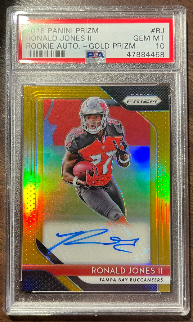 Ronald Jones II Panini Prizm Rookie Autographs #RJ Gold