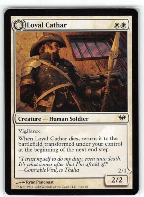 Loyal Cathar *PLAYSET* Magic MtG x4 Dark Ascension SP