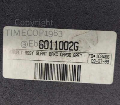 HUMMER H1 Original OEM Rear Carpet Kit for 2000 Slantback GREY