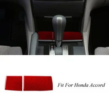 For Honda Accord Coupe 08-12 Red Carbon Fiber Interior Ashtray Panel Trim Cover 