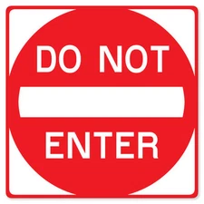 DO NOT ENTER Road Sign sticker decal 4" x 4"