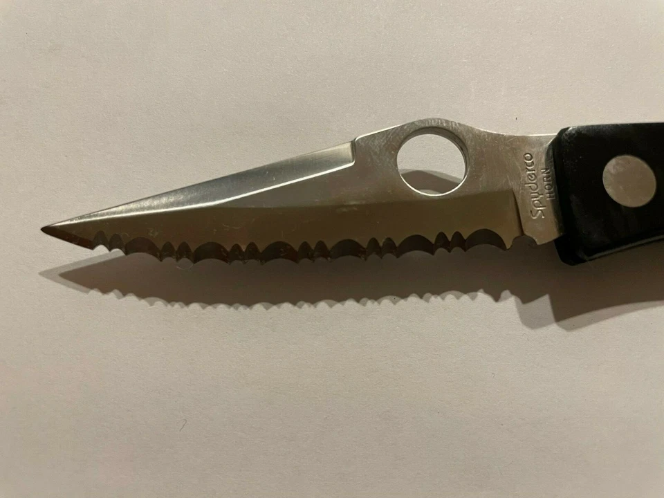 Spyderco C34S Jess Horn II Micarta (Circa 1996) Pocket Knife *NEW IN BOX* *RARE* - Image 2 of 4