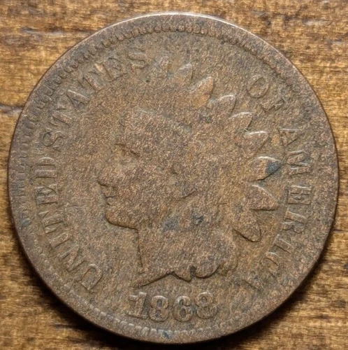 1868 Indian Head Cent Penny Good Condition