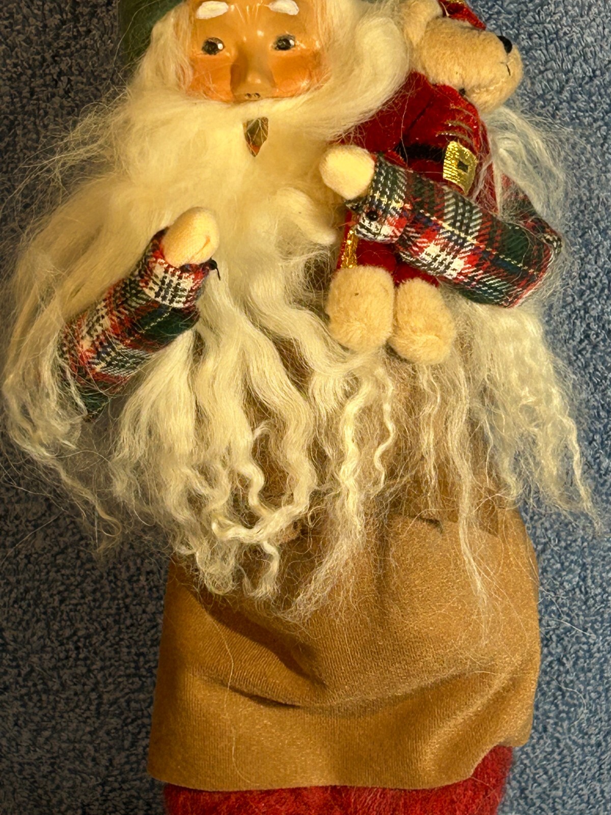 Byers Choice 2000 Working Santa Wearing an Apron & Holding Teddy Bear ...