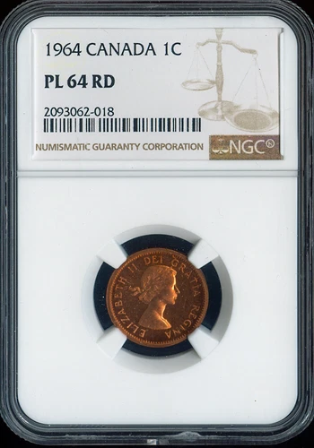 1964 Canada Small Cent Proof NGC PL64 RD - Elizabeth II - Quality
