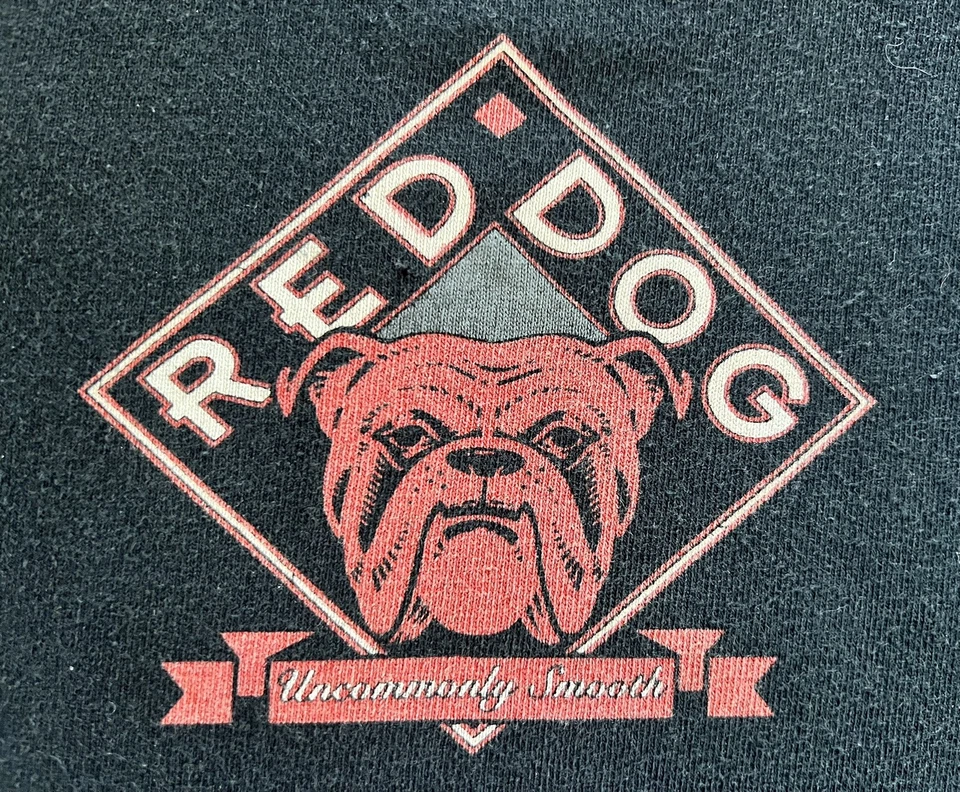 RARA Camiseta Patinador Crew Negra Bulldog Rojo Cerveza Perro Rojo Perro Rojo Años 90 XL Foto 3 de 4