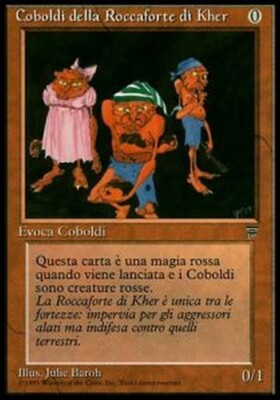 ITALIENISCHER RUSH Coboldi della Roccaforte di Kher MTG Magic LEGENDS ITA