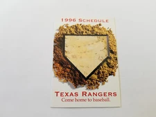 Texas Rangers 1996 MLB Baseball Pocket Schedule - FINA/Dr. Pepper (No Logo)