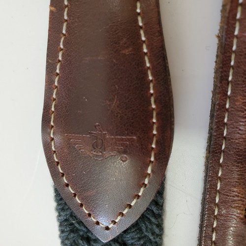 Dockers Braided Belt Women 34 Brown Leather & Cotton Cording 1" Wide Brass Buckl - Picture 8 of 8