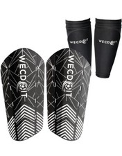 WECDOIT X Small Soccer Shin Guards for Kids Youth 1 Pair of Shin Guards XS Blk