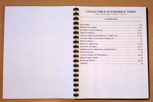 COLLECTIBLE AUTOMOBILE - INDEX - Current though Vol.35 Num.1 - June 2018 -Neuf ! - Picture 2 of 14