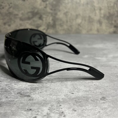 GUCCI スポーティーサングラス Gucci 2799/S Shield Sport Sunglasses - Black Mat/Grey - GUC | eBay