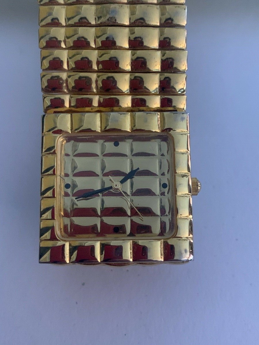 Joan Rivers Gold Quilted Square Stretch Band & 4 Rows of  display picture 3