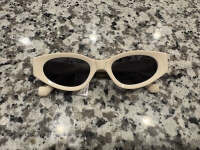 Nordstrom Slim Oval square off sunglasses Cream NWT BPSJN10SU21 unisex plastic
