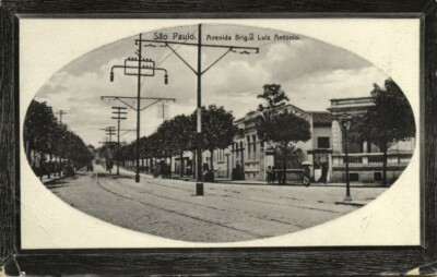 brazil, SÃO PAULO, Avenida Brigadeiro Luiz Antonio (1910s) Malusardi Postcard