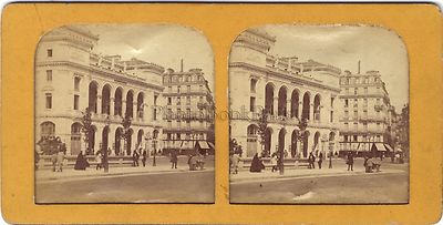 Theater De La Ville Paris Schnappschuss Stereo Diorama Schüßler Vintage C 1865