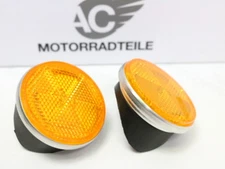 Honda CB 550 FOUR K0-K2 Reflector Reflex Front Fork Ear + Rubber Base Set Repro