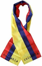 Colombia Country Lightweight Flag Printed Knitted Style Scarf 8"x60"