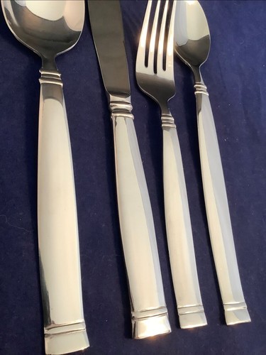Pfaltzgraff PFF27 Edelstahl Besteck 12 Teile Satiniert mit Glanzbändern Neu Silberbesteck C2j - Bild 4 von 8