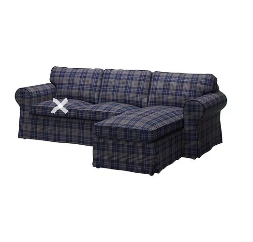 Ikea cheap plaid couch