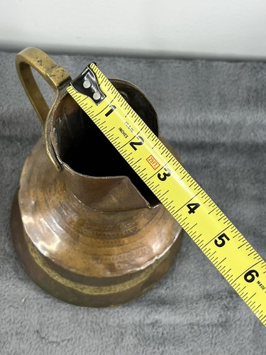 Massive Kupfer Middle Eastern Farm Ewer / Krug Vase handgehämmert Vintage - Bild 12 von 13