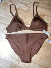 SMALL Aerie Women s 2 Piece Bikini Swimsuit In Brown BNWTS
