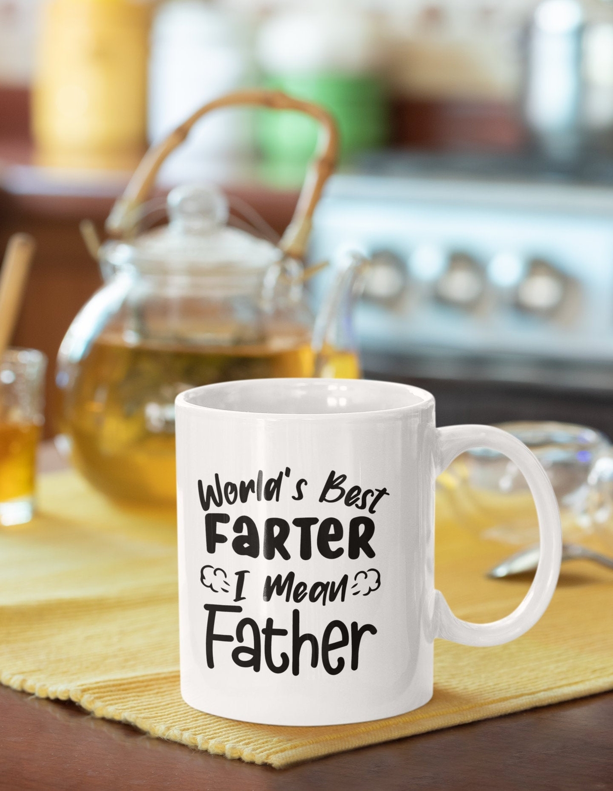 Funny Dad Coffee Mug World’s Greatest Farter I Mean Father Gift For Daddy