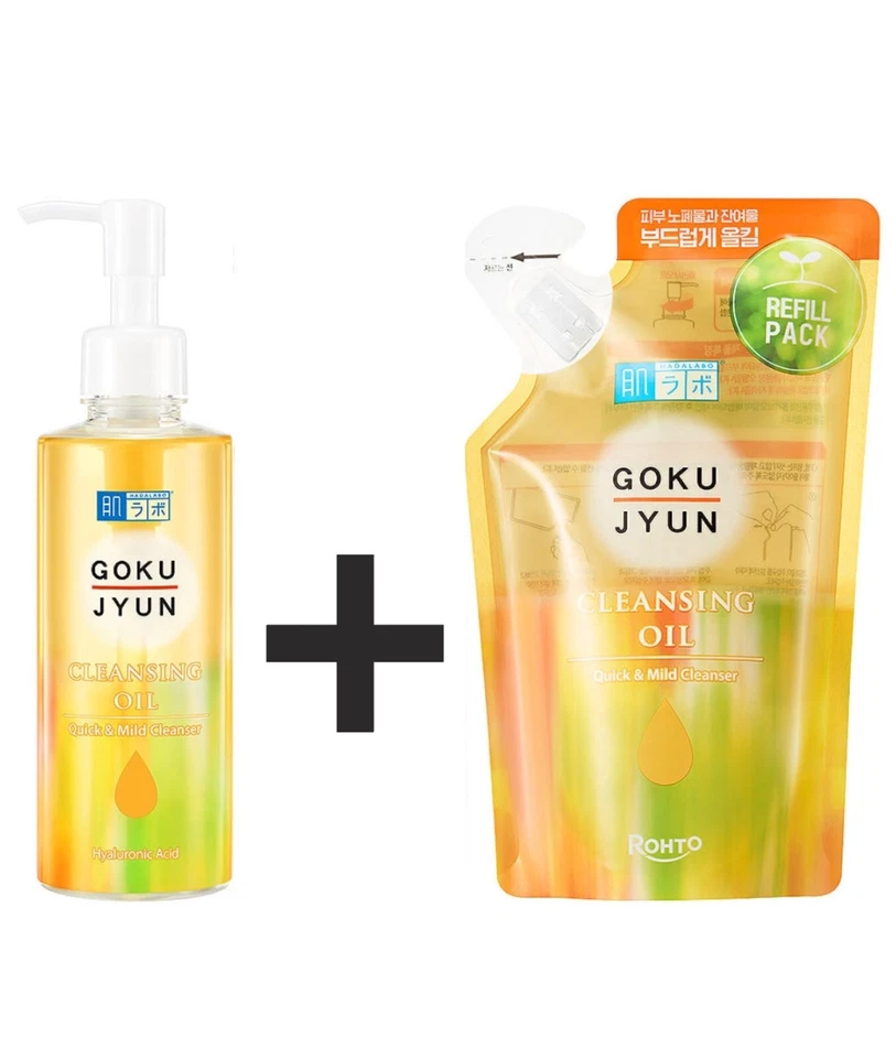 Aceite Limpiador Hada Labo Gokujyun 200 ml + 180 ml Recarga Desmaquillante, Hidratante Foto 2 de 2