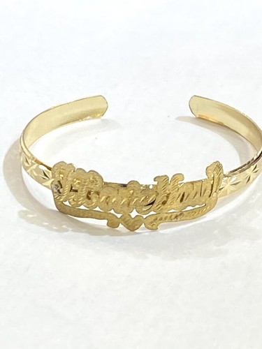 lady 14K gold overly Bracelet Bangle /adjustable - Picture 2 of 3