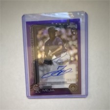 Topps 2024 Chrome Juan Mejia Rookie Autograph Purple Refractor #AC-JME Rockies