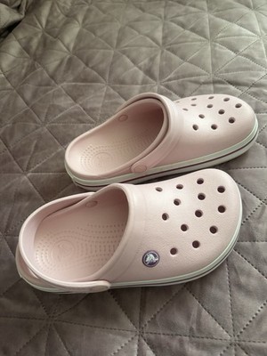 Crocs Unisex Crocband Clog Shoes, Pearl Pink/Wild Orchid 36-37 US 6