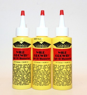 Wild Growth Light Oil Moisturizer 4 oz, Pack of 3