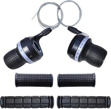 1 Pair Bicycle Twist Grip Gear Shifters 3X7 Speed DIP Compatible for Shimano Bra